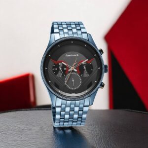 Fastrack NS3286KM03 Thor Quartz Multifunction Grey Dial Metal Strap Watch